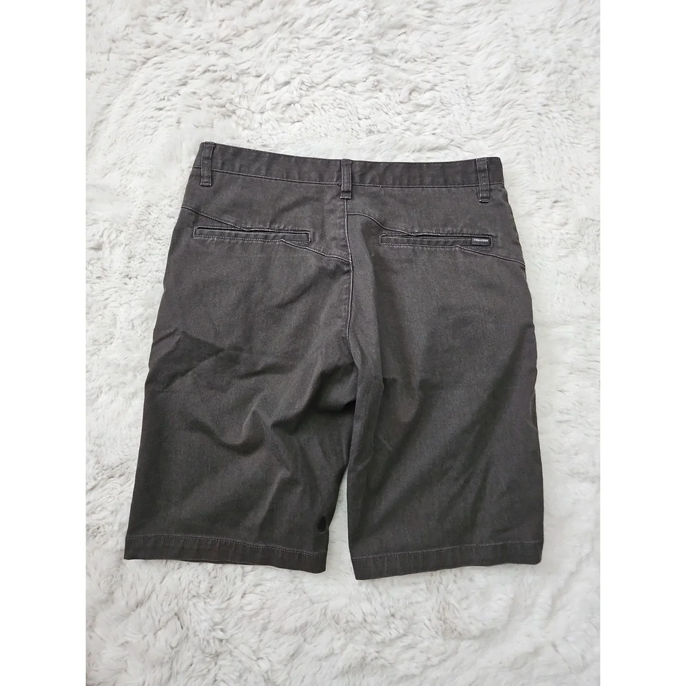 Volcom Frickin Modern Stretch Chino Shorts 33 Charcoal Gray Skate Casual Workwea